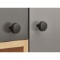 S Buton AUTUMN negru mat, diametru 28mm